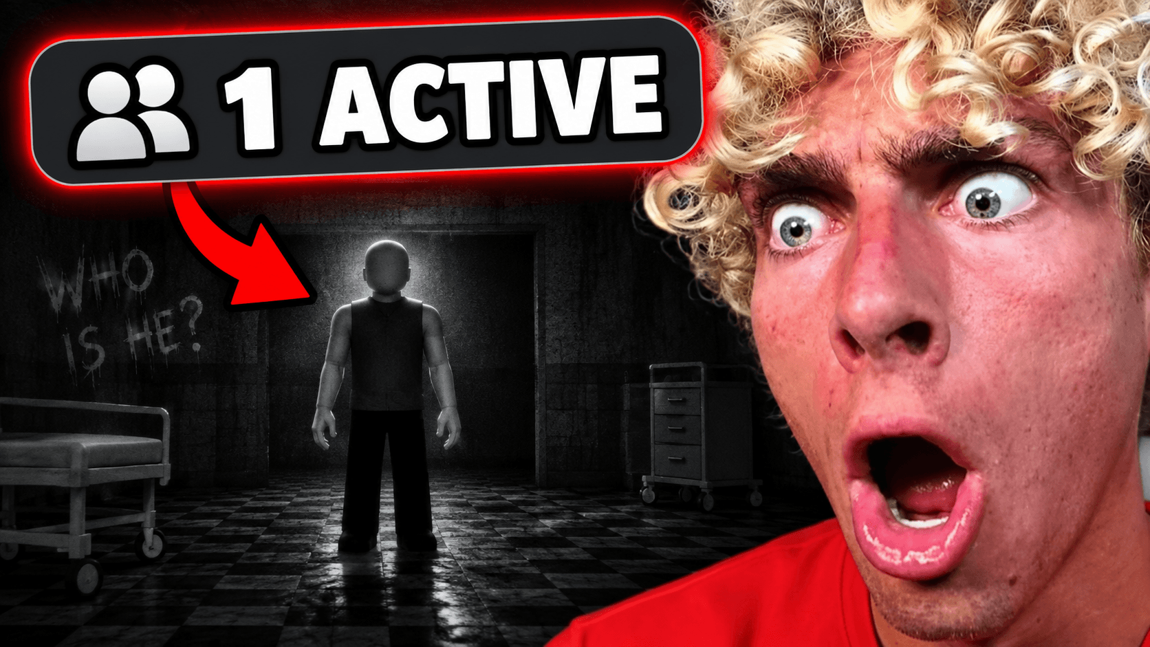 1 ACTIVE. WHO IS HE? A mysterious figure in a dark game environment.