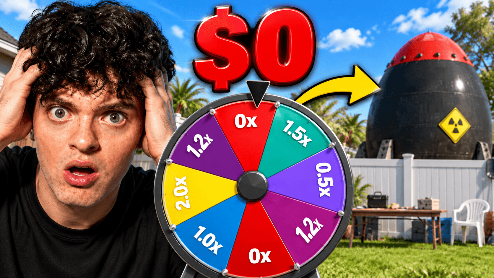 A creator with zero dollars, a roulette wheel, and a bomb in the backyard.